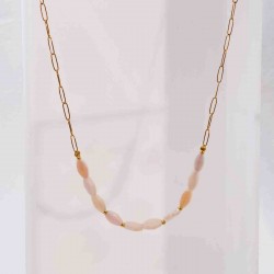 Gold-plated short necklace with crystals Gold-plated short necklace with crystals