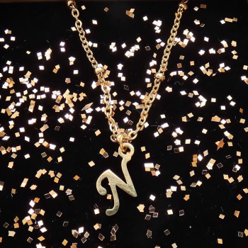 Κολιέ What's your Name-Stainless Steel Initial "N"