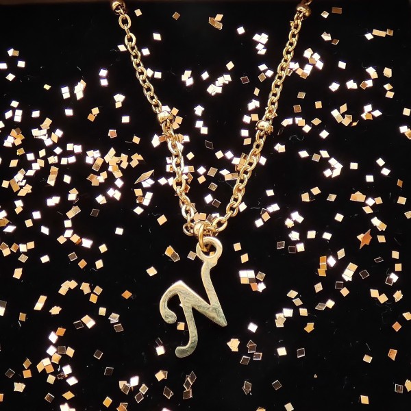 Κολιέ What's your Name-Stainless Steel Initial "N"