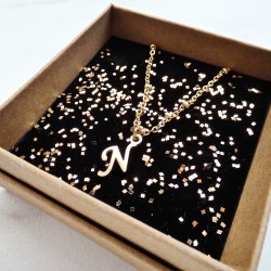Κολιέ What's your Name-Stainless Steel Initial "N"