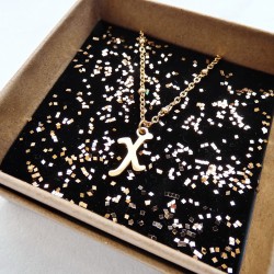 Κολιέ What's your Name-Stainless Steel Initial "Χ"