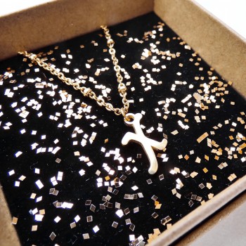 Κολιέ What's your Name-Stainless Steel Initial "Χ"