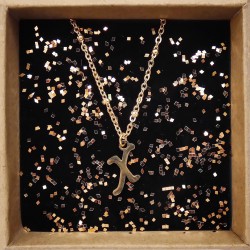 Κολιέ What's your Name-Stainless Steel Initial "Χ"
