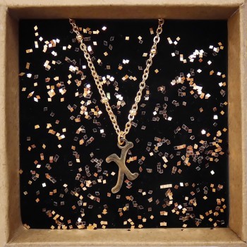 Κολιέ What's your Name-Stainless Steel Initial "Χ"