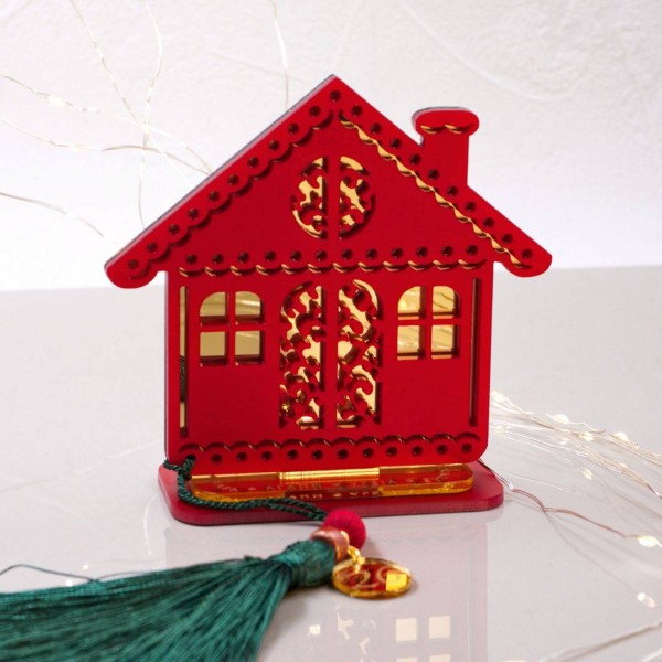 2026 Tabletop Lucky Charm – Plexiglass House Handmade 2026 Tabletop Lucky Charm – Plexiglass House