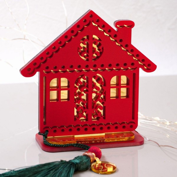 2026 Tabletop Lucky Charm – Plexiglass House Handmade 2026 Tabletop Lucky Charm – Plexiglass House