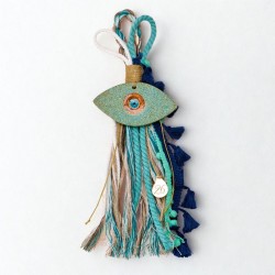 Handmade Hanging 2026 Lucky Charm with Ceramic Evil Eye & Enamel Handmade Hanging 2026 Lucky Charm with Ceramic Evil Eye and Enamel