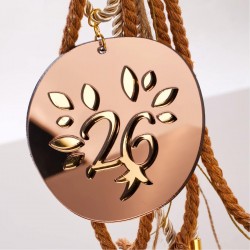Handmade 2026 Hanging Lucky Charm with Abstract Tree of Life Handmade 2026 Hanging Lucky Charm with Abstract Tree of Life