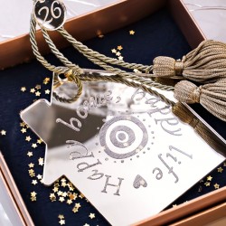 2026 Silver Hanging Lucky Charm - House in a Gift Box Handmade hanging lucky charm 2026 with silver plexiglass House