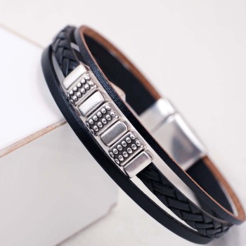 Ανδρικό Βραχιόλι Braided Leather
