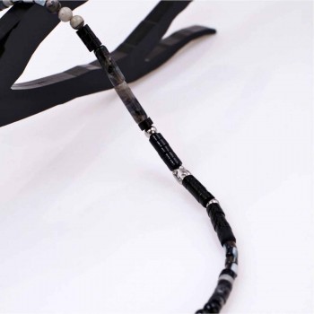 Ανδρικό Κολιέ - Ανοξείδωτο Ατσάλι & Αχάτης Ανδρικό Κολιέ - Ανοξείδωτο Ατσάλι & Αχάτης