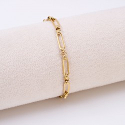 Stainless Steel Jewelry: Βραχιόλι Αλυσίδα Βραχιόλι Αλυσίδα από ανοξείδωτο ατσάλι με επιμετάλλωση 24Κ χρυσού