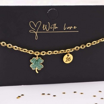 Stainless Steel Jewelry: Βραχιόλι - Γούρι Clover 2026