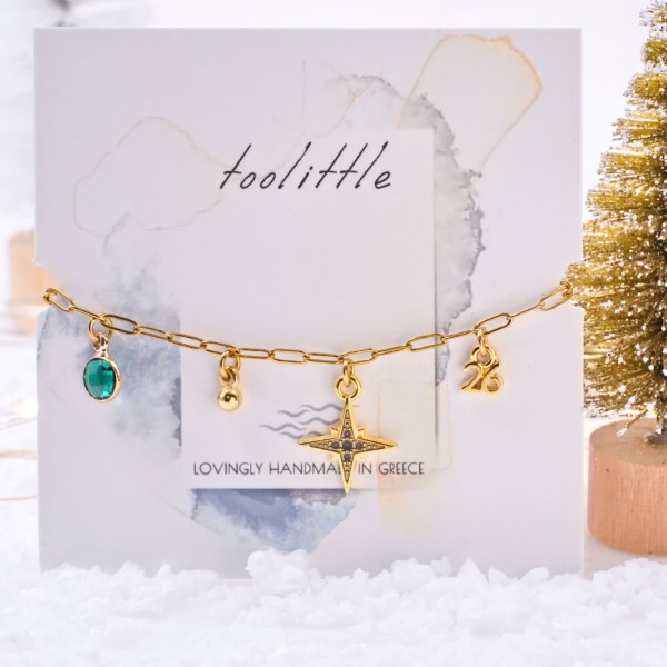 2026 Lucky Bracelet: Crystals & Metal Star Lucky bracelet in 24K gold plating with Crystals and Metal Star