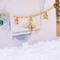 2026 Lucky Bracelet: Crystals & Metal Star Lucky bracelet in 24K gold plating with Crystals and Metal Star