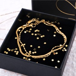 Stainless Steel Jewelry: Chain Bracelet Chain bracelet made of stainless steel with 24K gold plating