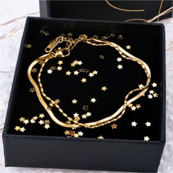 Stainless Steel Jewelry: Chain Bracelet Chain bracelet made of stainless steel with 24K gold plating
