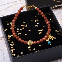 2026 Lucky Bracelet - Goldstone Handmade Lucky Bracelet with goldstone pearls