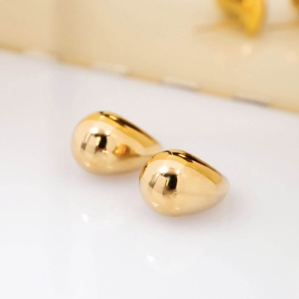 Earrings made of stainless steel in gold plating