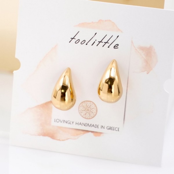 Earrings made of stainless steel in gold plating