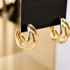 Gold-Plated Hoop Earrings - Stainless Steel Hoop Earrings made of stainless steel in gold plating