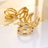 Gold-Plated Hoop Earrings - Stainless Steel Hoop Earrings made of stainless steel in gold plating