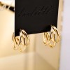 Gold-Plated Hoop Earrings - Stainless Steel Hoop Earrings made of stainless steel in gold plating