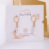 Gold-Plated Dangle Earrings - Fresh Water Pearls Dangle Earrings with 24K gold plating and Fresh Water Pearls