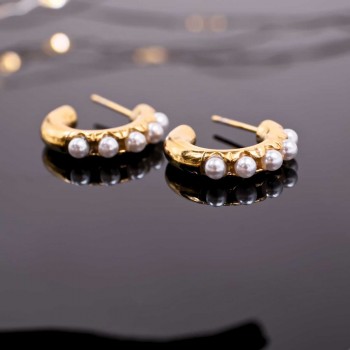 Pearls Hoop Earrings – Timeless Elegance Pearls Hoop Earrings – Timeless Elegance