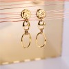 Gold-Plated Dangle Earrings 