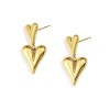 Gold-Plated Earrings - Stainless Steel Earrings made of stainless steel in gold plating
