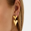 Gold-Plated Earrings - Stainless Steel Earrings made of stainless steel in gold plating
