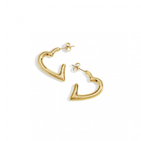 Gold-Plated Earrings - Stainless Steel Earrings made of stainless steel in gold plating