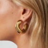 Gold-Plated Earrings - Stainless Steel Earrings made of stainless steel in gold plating