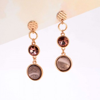 Σκουλαρίκια σε Ροζ Χρυσό - Κρύσταλλα Swarovski Σκουλαρίκια σε Ροζ Χρυσό - Κρύσταλλα Swarovski