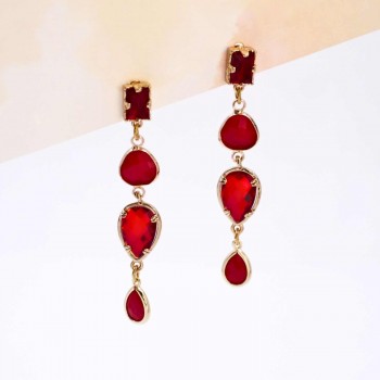 Crystal Collection: Σκουλαρίκια με Σειρά από Κρύσταλλα Crystal Collection: Σκουλαρίκια με Σειρά από Κρύσταλλα