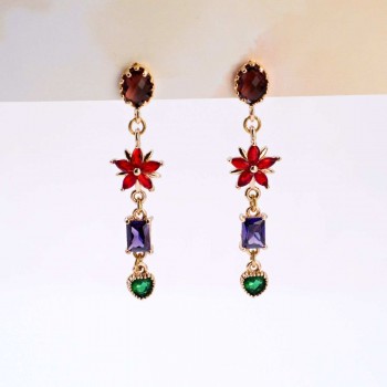 Crystal Collection: Επίχρυσα Σκουλαρίκια Λουλούδι Crystal Collection: Επίχρυσα Σκουλαρίκια Λουλούδι