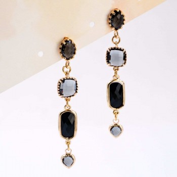 Σκουλαρίκια με Σειρά από Κρύσταλλα  Σκουλαρίκια με Σειρά από Κρύσταλλα