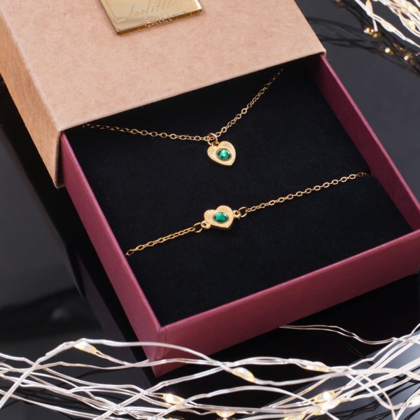 Σετ Κολιέ και Βραχιόλι με Κρύσταλλα Swarovski – Σε Κουτί Δώρου