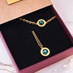 Σετ Κολιέ και Βραχιόλι με Κρύσταλλα Swarovski – Σε Κουτί Δώρου