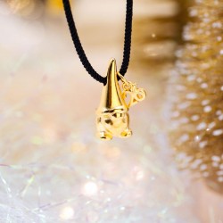 Handmade 2027 Lucky Necklace with Gnome Pendant Handmade 2027 Lucky Necklace with Gnome Pendant in gold plating