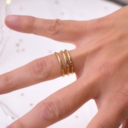 Gold-Plated Stainless Steel Ring Gold-Plated Stainless Steel Ring