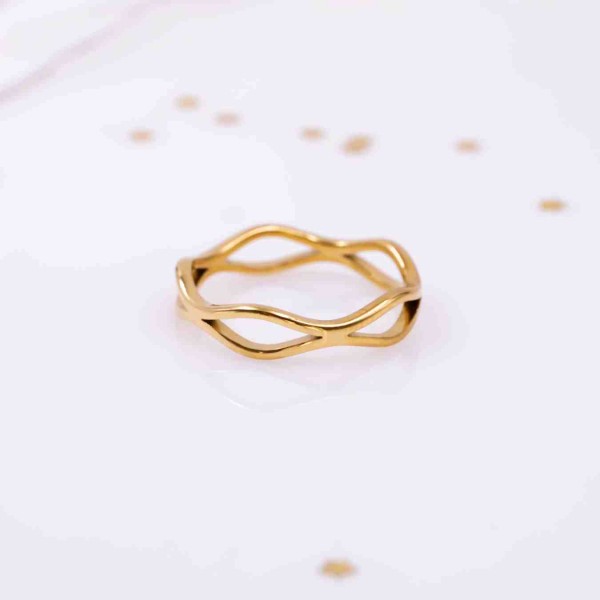 Gold-Plated Stainless Steel Ring Gold-Plated Stainless Steel Ring