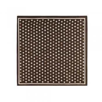 Retro Scarf with Polka Dots Pattern | Brown