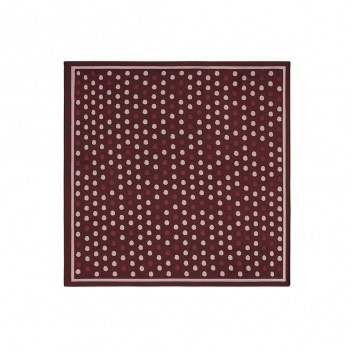 Retro Scarf with Polka Dots Pattern | Bordeaux