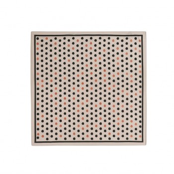 Retro Scarf with Polka Dots Pattern | Beige