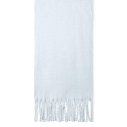 Μονόχρωμο Κασκόλ με Κρόσσια | Baby Blue Μονόχρωμο Κασκόλ με Κρόσσια | Baby Blue 185 x 50 cm