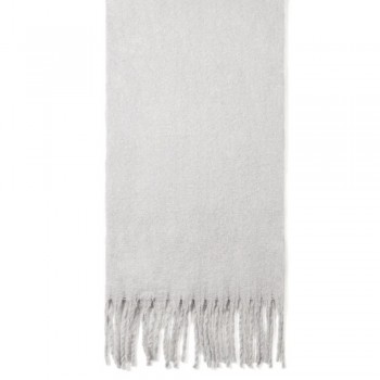 Light Grey Scarf with Fringes