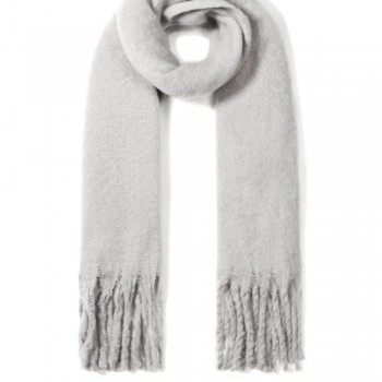 Light Grey Scarf with Fringes Light Grey Scarf with Fringes