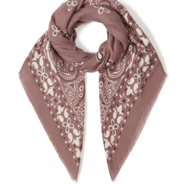 Μεγάλο Ethnic Φουλάρι με Paisley Σχέδιο | Deep Pink Μεγάλο Ethnic Φουλάρι με Paisley Σχέδιο 110εκ. x 110εκ.